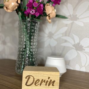 isme Özel Bebek Anne Anı Küpü Doğal Ahşap Sadece isim Küpü Lazer Baskı 1 Parça