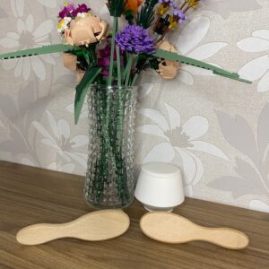 ikiz Bebekler için 2'li Ahşap %100 Doğal Keçi Kılı Fırça Seti