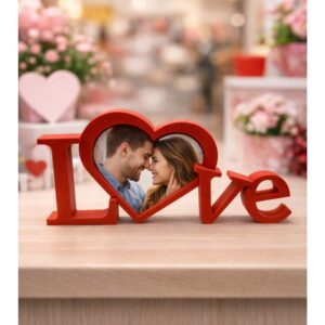 Love 3D Fotoğraflı Çerçeve – Sevgililer Günü Hediyesi Masaüstü