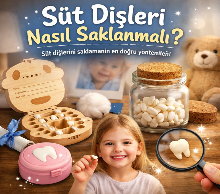 Süt dişleri nasıl saklanmalı? Çocuğunuzun düşen süt dişlerini uzun yıllar saklamanın en doğru yöntemlerini ve diş saklama kutularının avantajlarını öğrenin.